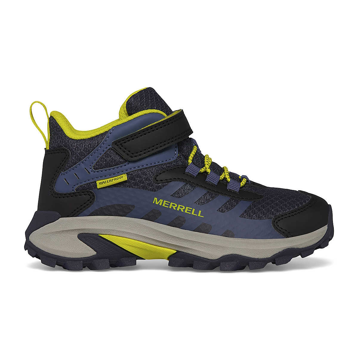 Ghete Merrell Moab Speed Mid 2 A/C Waterproof Kids Albastru - Navy - imagine 6